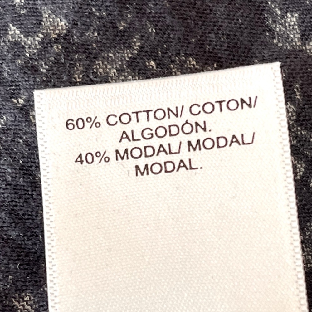 Lucky Brand Printed Top Navy and White 3/4 Sleeve Size L - Picture 6 of 6